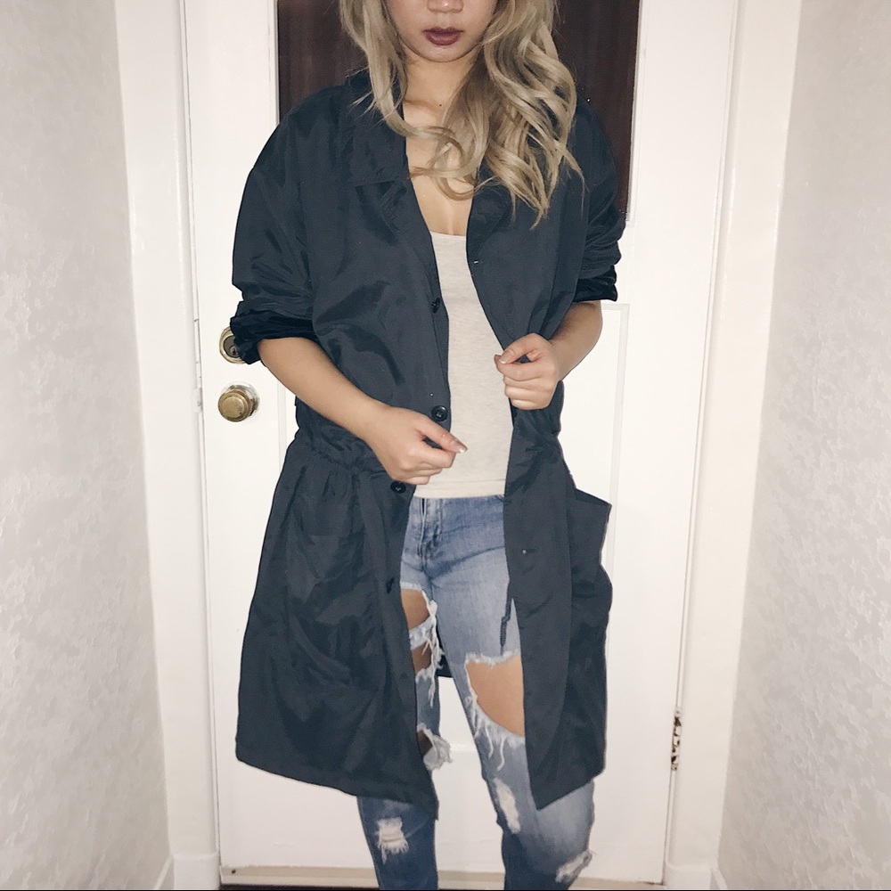 Oversized Gray Trench Coat